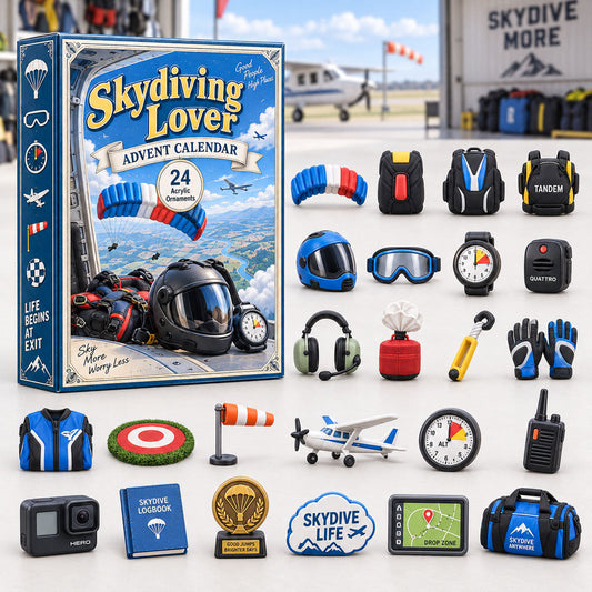 Skydiving Lover Advent Calendar 2026 - 24-Day Festive Countdown