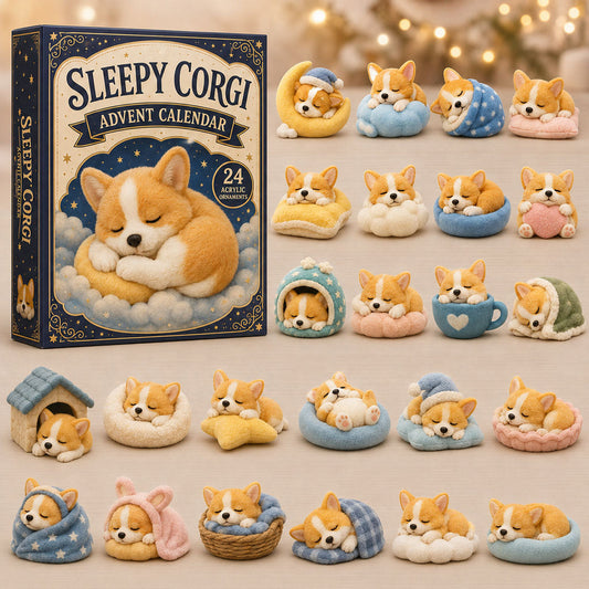 Sleepy Corgi Advent Calendar 2026 - 24-Day Festive Countdown