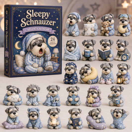 Sleepy Schnauzer Advent Calendar 2026 - 24-Day Festive Countdown