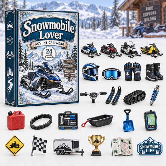 Snowmobile Lover Advent Calendar 2026 - 24-Day Festive Countdown