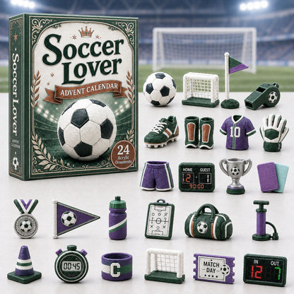Soccer Theme Green Advent Calendar 2026 - 24-Day Festive Countdown