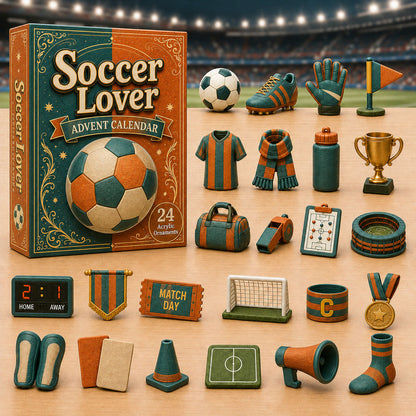 Soccer Theme Orange Advent Calendar 2026 - 24-Day Festive Countdown
