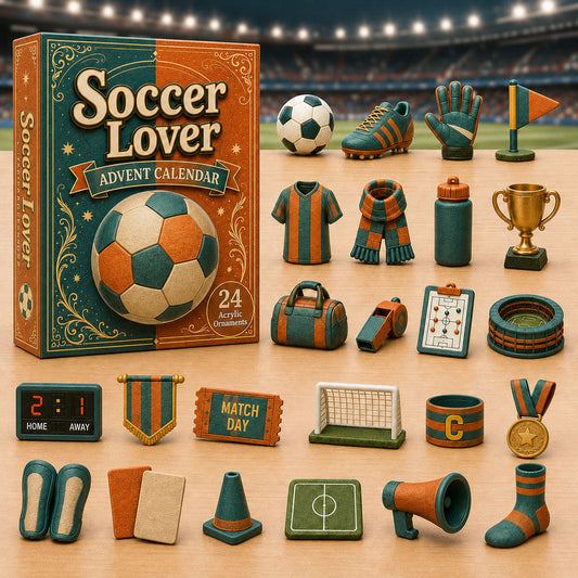 Soccer Theme Orange Advent Calendar 2026 - 24-Day Festive Countdown