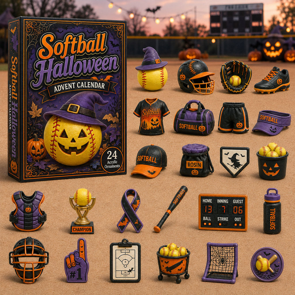Softball Halloween Advent Calendar 2026 - 24-Day Festive Countdown