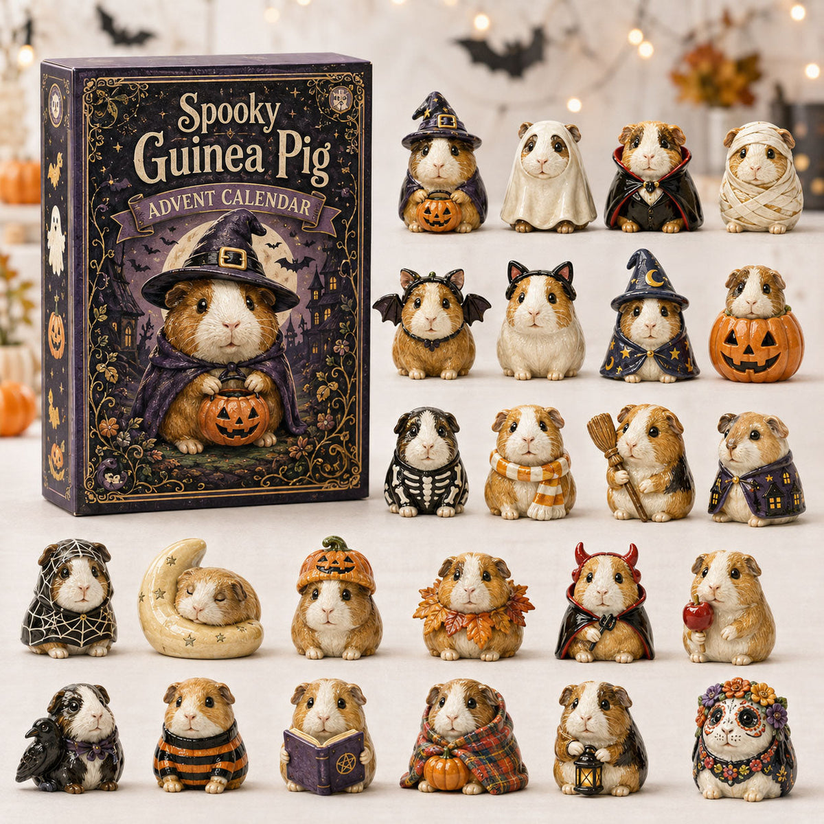 Spooky Guinea Pig Advent Calendar 2026 - 24-Day Festive Countdown