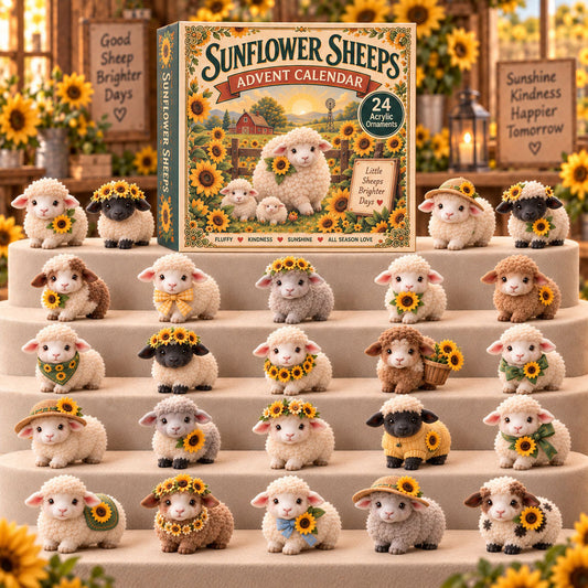 Sunflower Sheeps Advent Calendar 2026 - 24-Day Festive Countdown