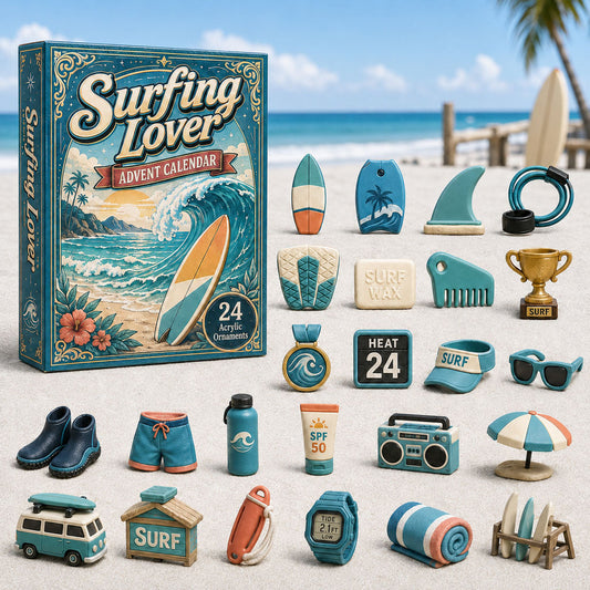 Surfing Lover Advent Calendar 2026 - 24-Day Festive Countdown