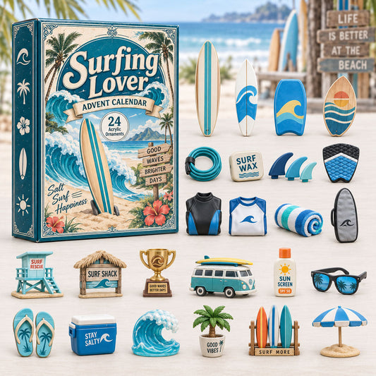Surfing Lover Advent Calendar 2026 - 24-Day Festive Countdown