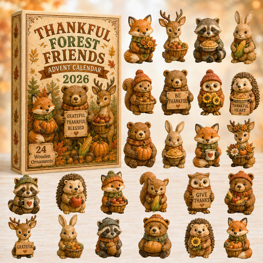 Thankful Forest Friends Advent Calendar 2026 - 24-Day Festive Countdown