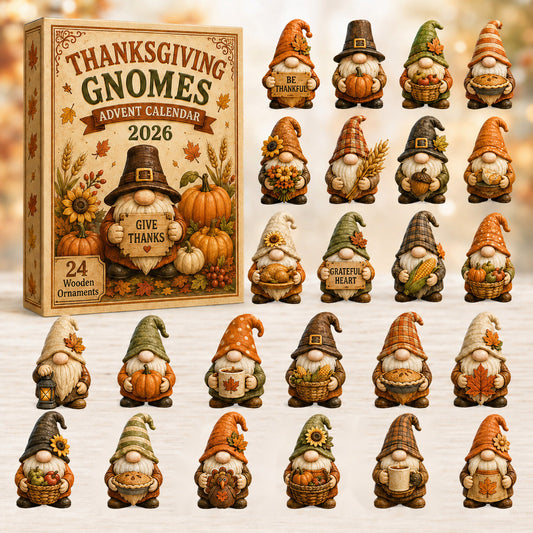 Thanksgiving Gnomes Advent Calendar 2026 - 24-Day Festive Countdown