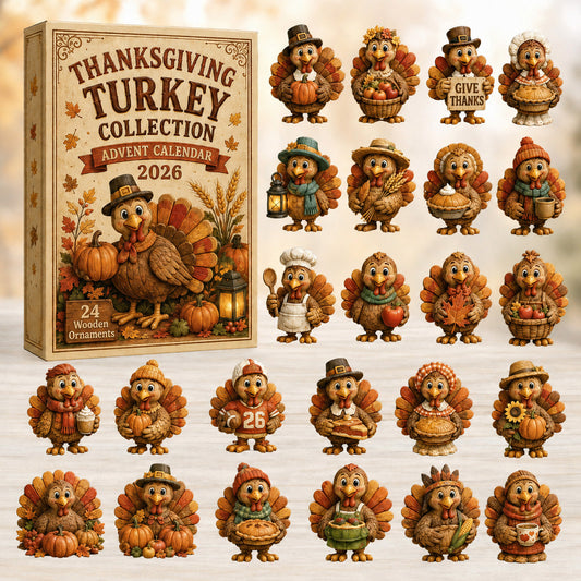 Thanksgiving Turkey Advent Calendar 2026 - 24-Day Festive Countdown