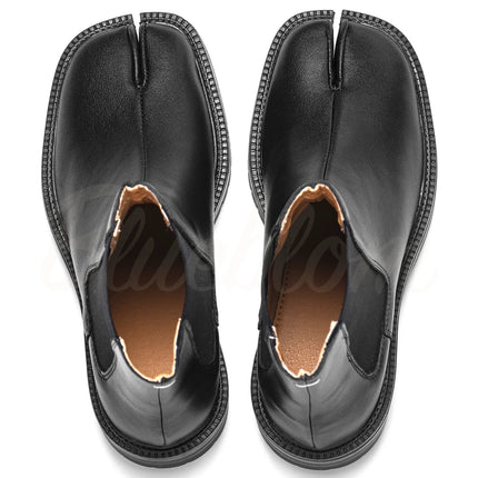 Bottines Tabis Noir à Bout Fendu