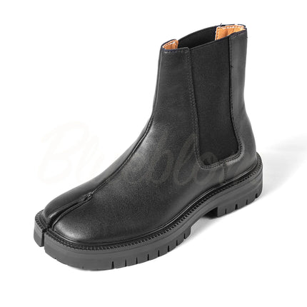 Bottines Tabis Noir à Bout Fendu