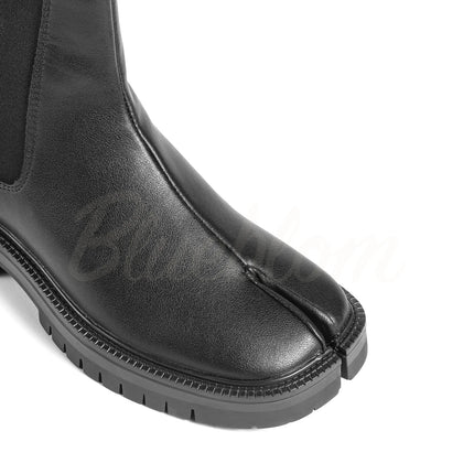 Bottines Tabis Noir à Bout Fendu