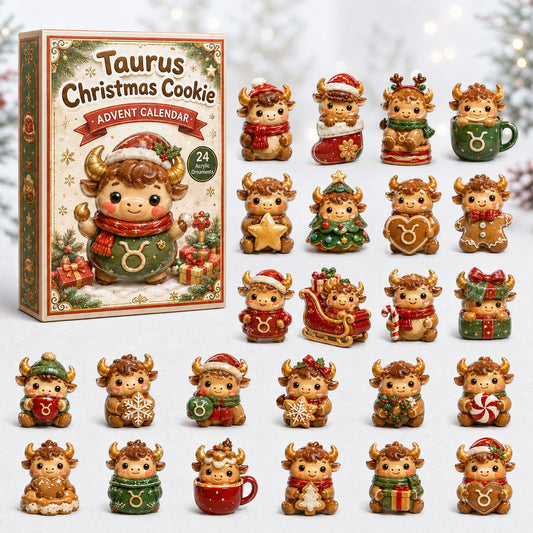 Taurus Christmas Cookie Advent Calendar 2026 - 24-Day Festive Countdown