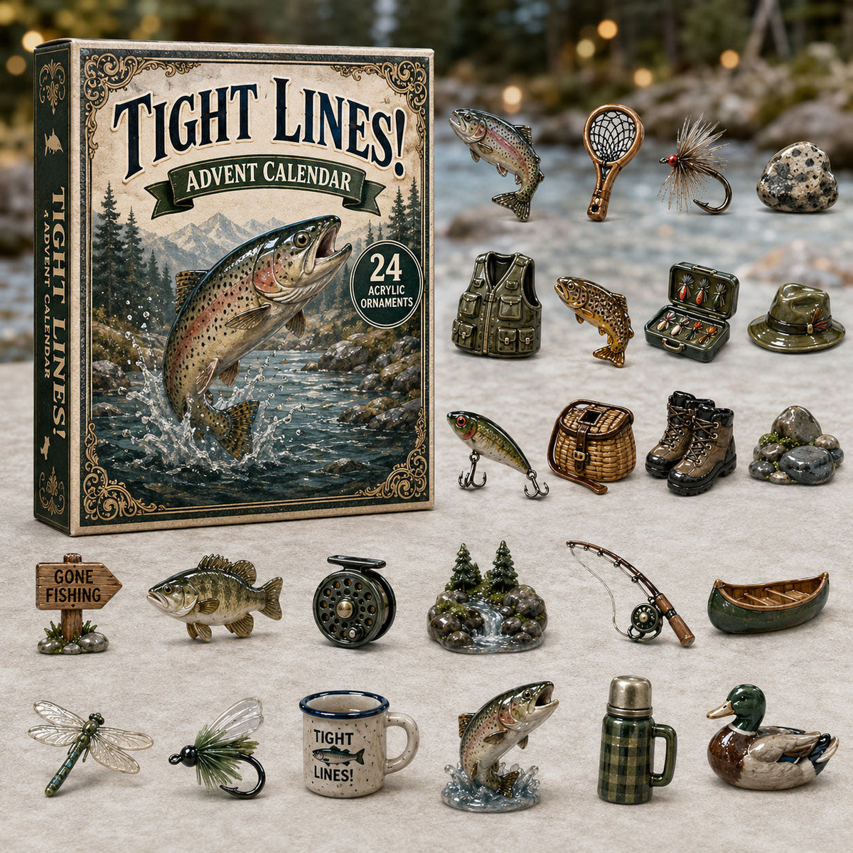 Tight Lines Fishing Advent Calendar 2026 - 24-Day Festive Countdown