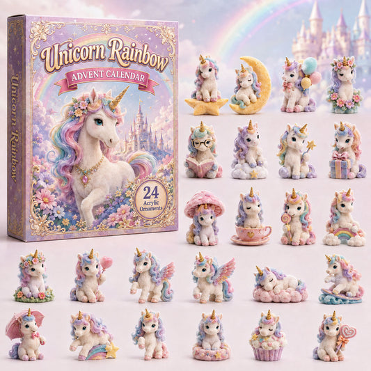 Unicorn Rainbow Advent Calendar 2026 - 24-Day Festive Countdown