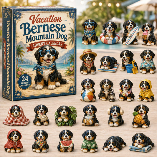 Vacation Bernese Mountain Dog Advent Calendar 2026 - 24-Day Festive Countdown