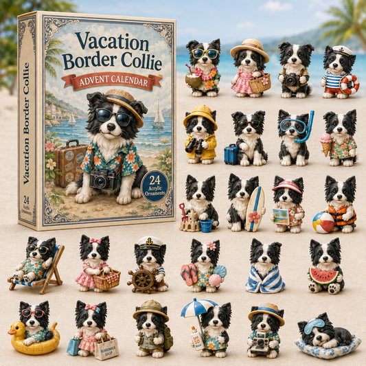 Vacation Border Collie Advent Calendar 2026 - 24-Day Festive Countdown