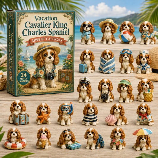 Vacation Cavalier King Charles Spaniel Advent Calendar 2026 - 24-Day Festive Countdown