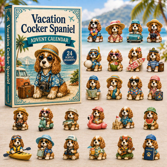 Vacation Cocker Spaniel Advent Calendar 2026 - 24-Day Festive Countdown