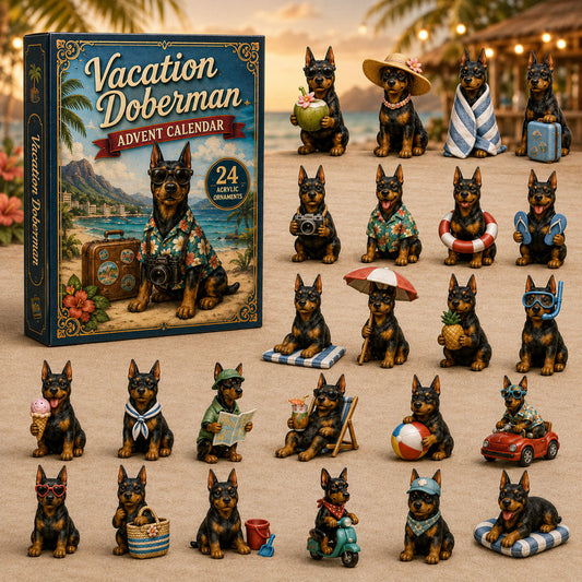 Vacation Doberman Advent Calendar 2026 - 24-Day Festive Countdown