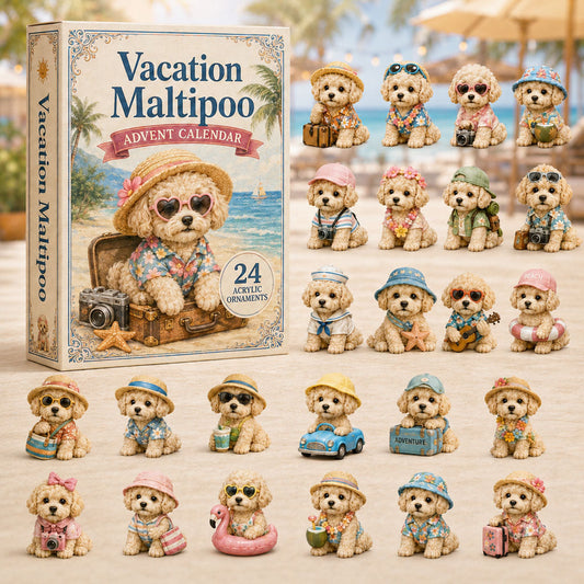Vacation Maltipoo Advent Calendar 2026 - 24-Day Festive Countdown