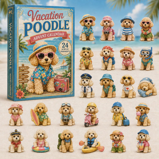 Vacation Poodle Advent Calendar 2026 - 24-Day Festive Countdown