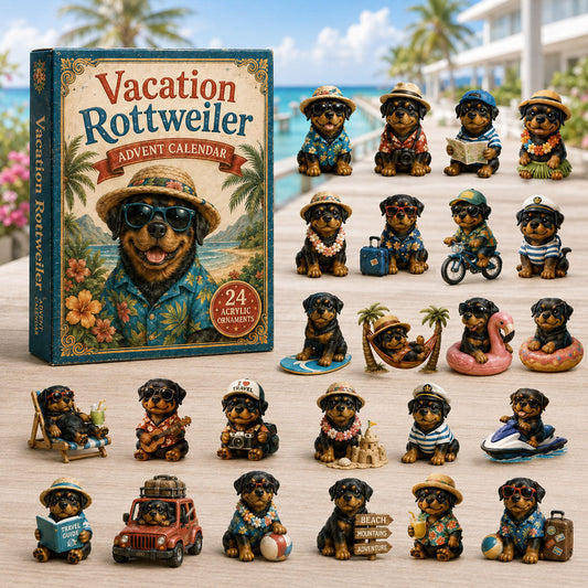 Vacation Rottweiler Advent Calendar 2026 - 24-Day Festive Countdown