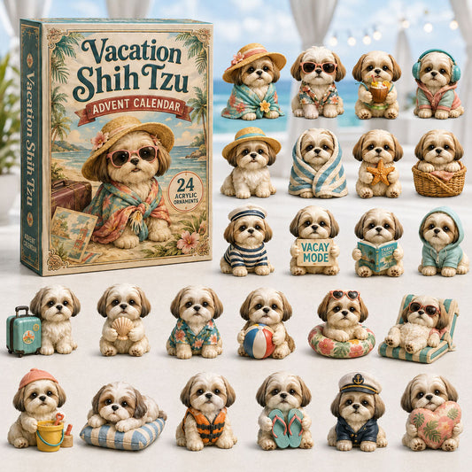 Vacation Shih Tzu Advent Calendar 2026 - 24-Day Festive Countdown
