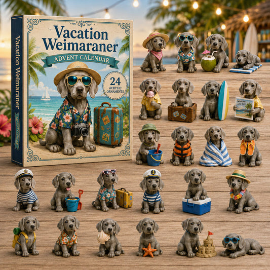 Vacation Weimaraner Advent Calendar 2026 - 24-Day Festive Countdown