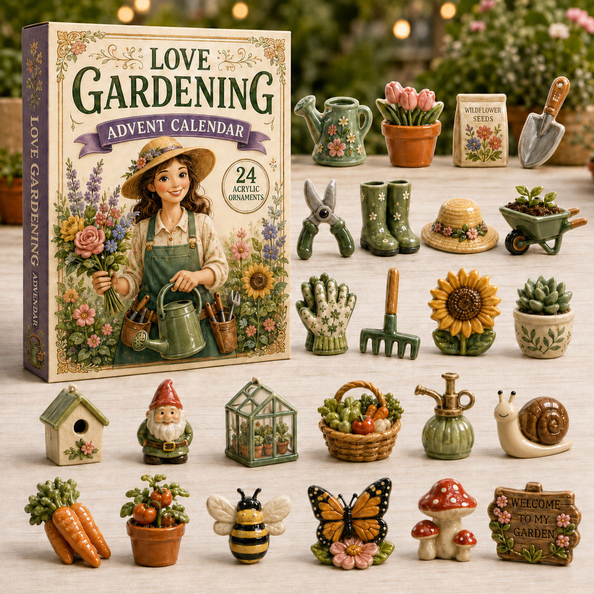 Vintage Garden Advent Calendar 2026 - 24-Day Festive Countdown