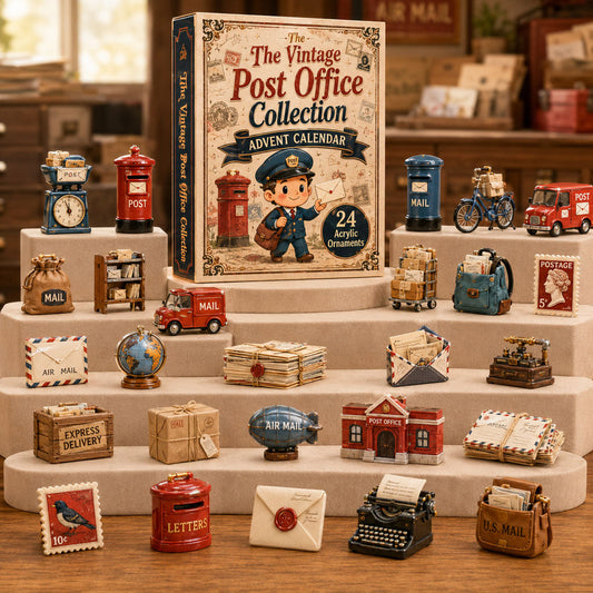 Vintage Post Office Advent Calendar 2026 - 24-Day Festive Countdown