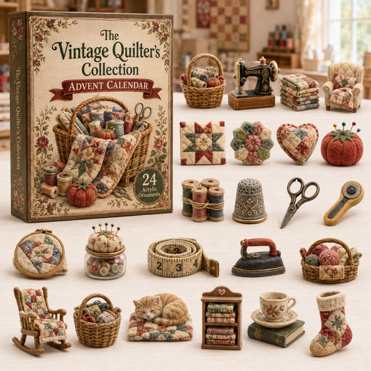 Vintage Quilting Advent Calendar 2026 - 24-Day Festive Countdown