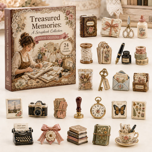 Vintage Scrapbook Advent Calendar 2026 - 24-Day Festive Countdown