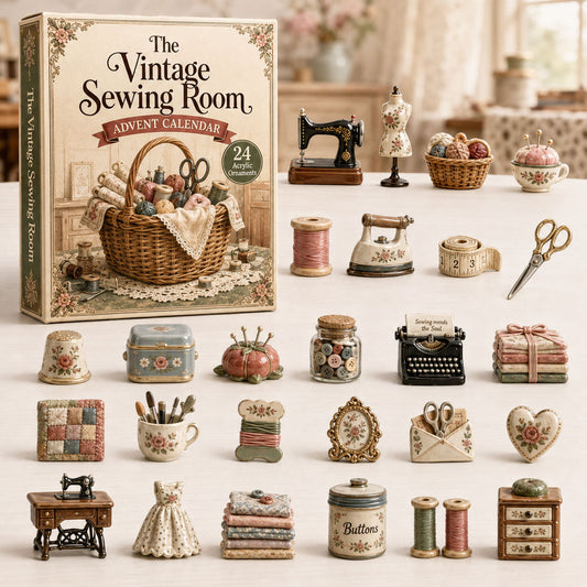 Vintage Sewing Advent Calendar 2026 - 24-Day Festive Countdown