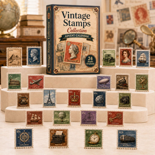 Vintage Stamps Collection Advent Calendar 2026 - 24-Day Festive Countdown