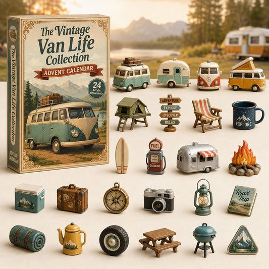 Vintage Van Life Advent Calendar 2026 - 24-Day Festive Countdown