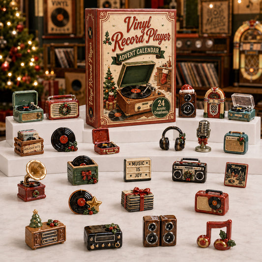 Vinyl Record Player Advent Calendar 2026 - 24-Day Festive Countdown