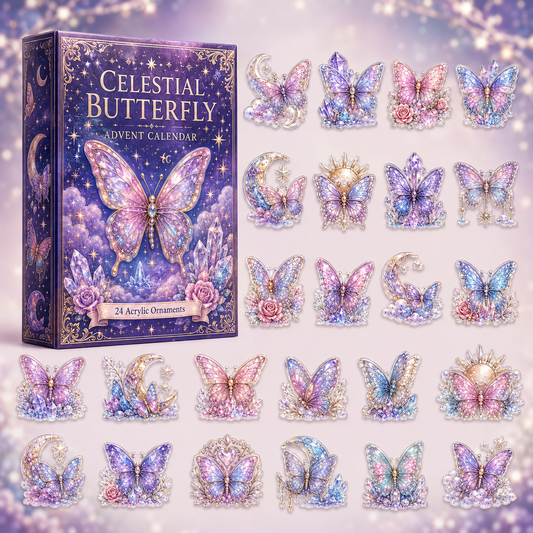 Celestial Butterfly Advent Calendar 2026 - 24-Day Festive Countdown