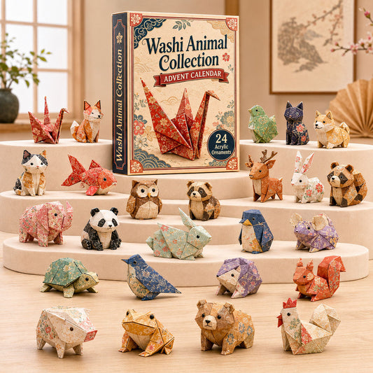 Washi Animal Collection Advent Calendar 2026 - 24-Day Festive Countdown