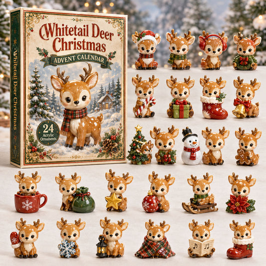 Whitetail Deer Christmas Advent Calendar 2026 - 24-Day Festive Countdown