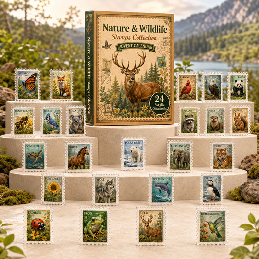 Wildlife Stamps Collection Advent Calendar 2026 - 24-Day Festive Countdown