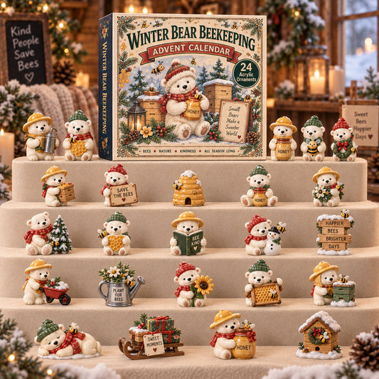 Winter Bear Beekeeping Advent Calendar 2026 - 24-Day Festive Countdown