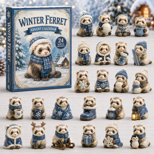 Winter Ferret Advent Calendar 2026 - 24-Day Festive Countdown