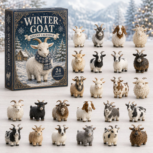 Winter Goat Advent Calendar 2026 - 24-Day Festive Countdown