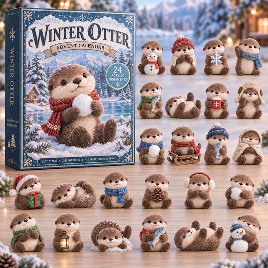 Winter Otter Advent Calendar 2026 - 24-Day Festive Countdown