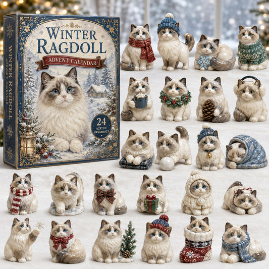 Winter Ragdoll Advent Calendar 2026 - 24-Day Festive Countdown
