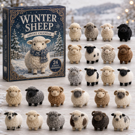 Winter Sheep Advent Calendar 2026 - 24-Day Festive Countdown