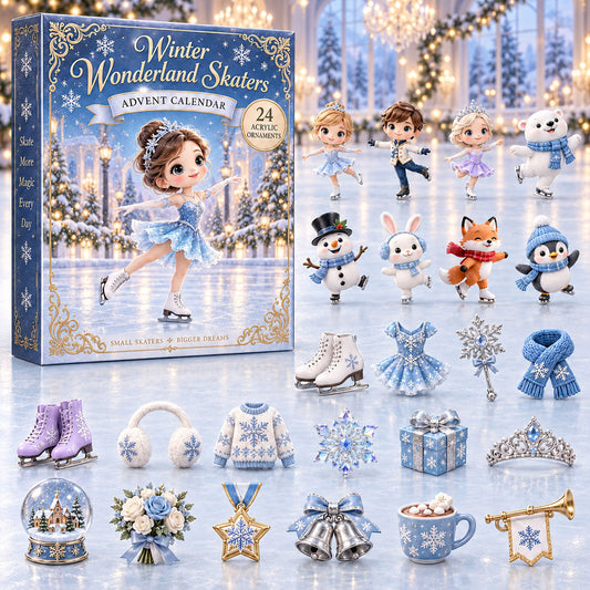 Winter Wonderland Skaters Advent Calendar 2026 - 24-Day Festive Countdown
